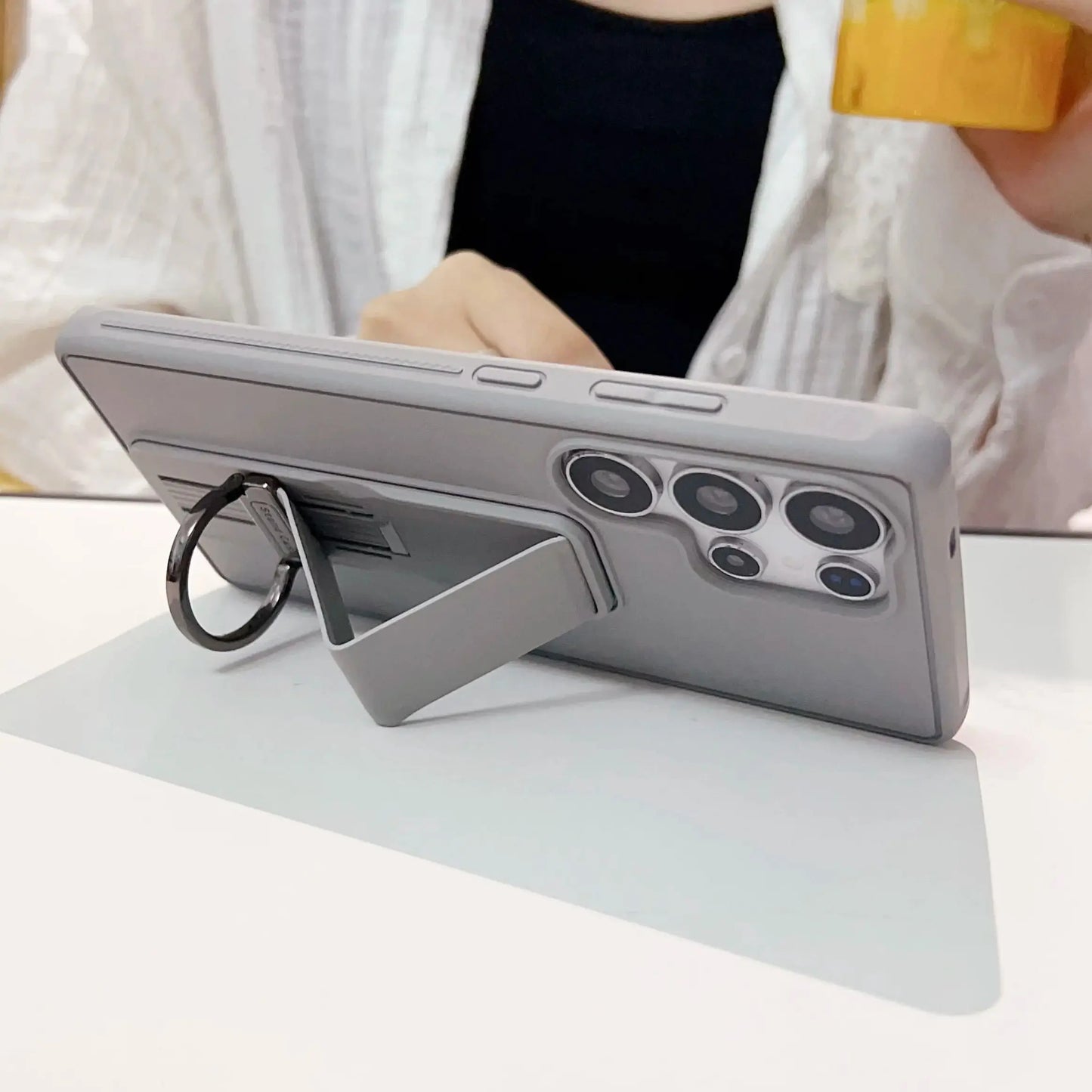 Shockproof Slim Cover with Stand & Grip