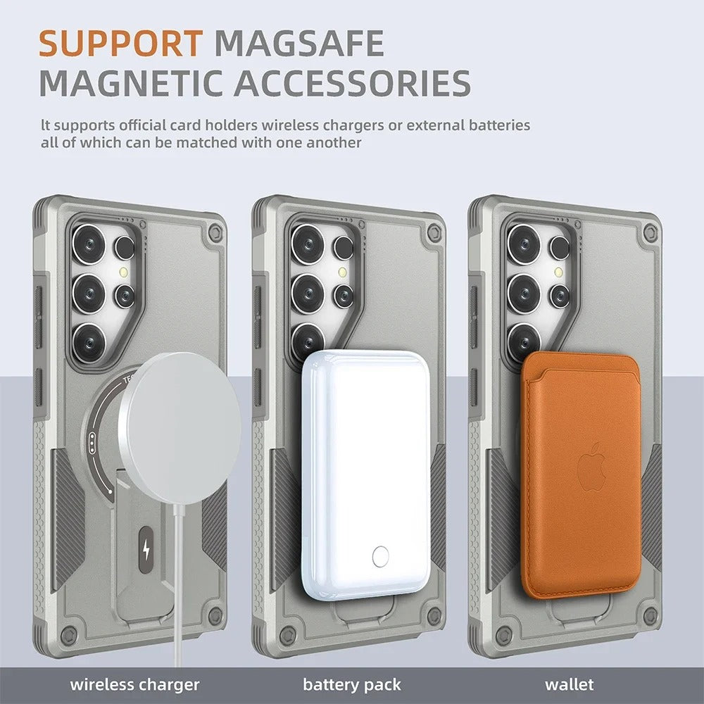 Rugged Magnetic Armor with Kickstand