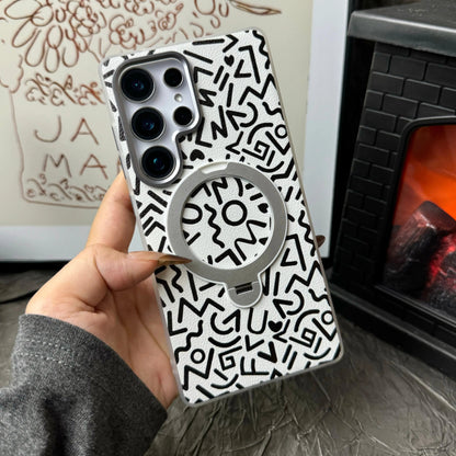 Geometric Pattern Magnetic Ring Stand