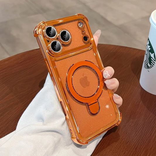 Glitter MagSafe Shockproof Case with Camera Lens Protection