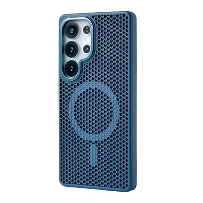 Honeycomb Cooling MagSafe Case – Matte Hard PC Armor for Galaxy S Ultra