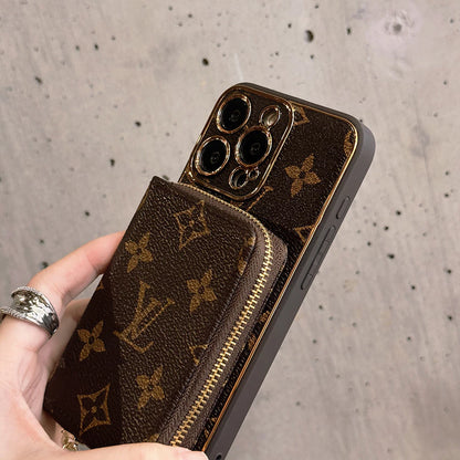 Premium Wallet Phone Case with Zipper Pocket